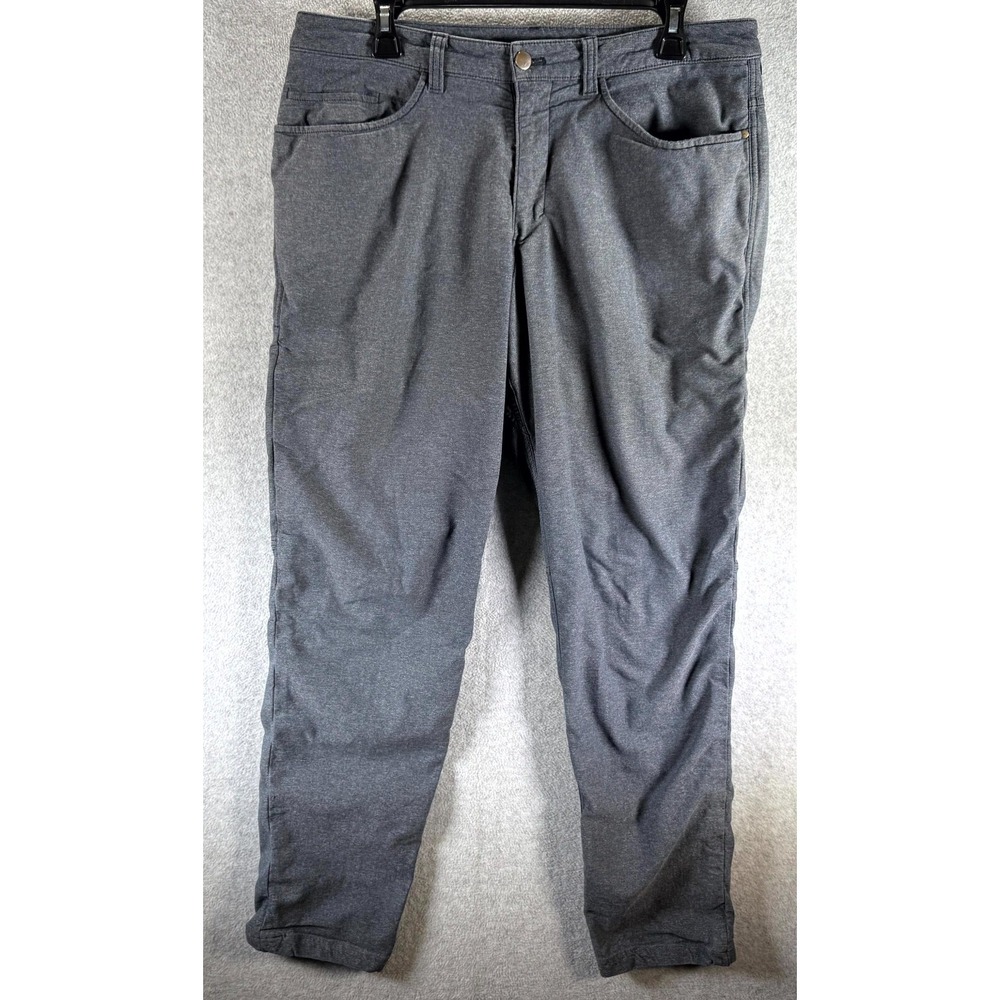 Lululemon ABC Classic Tech Canvas‎ Pants Men's 33 Heathered Deep Navy 5-Pockets